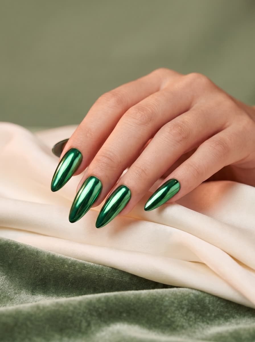 Emerald chrome — VA Nails, Southampton